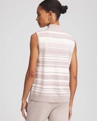 Chico's | Zenergy® Luxe Cashmere-Blend Cap-sleeve Top/ Helium Faux Heather
