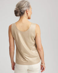Chico's | Foiled Microfiber Tank/ Champagne