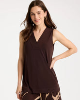 Chico's | Travelers™ Knit V-Neck Tank/ Cocoa Bean