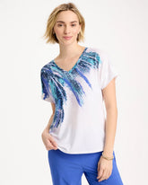 Chico's | Zenergy® Sicily Splash Drop Shoulder Tee/ Pale Sweet Pea