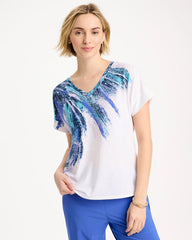Chico's | Zenergy® Sicily Splash Drop Shoulder Tee/ Pale Sweet Pea