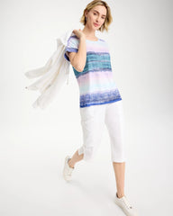 Chico's | Zenergy® Ombre Drop Shoulder Tee/ Pale Sweet Pea