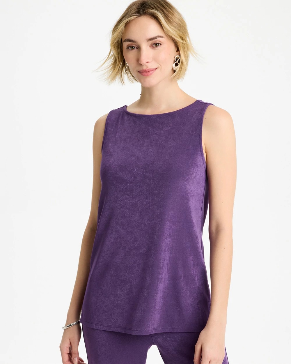 Chico's | Travelers™ Side-Slit Tank/ Rich Amethyst