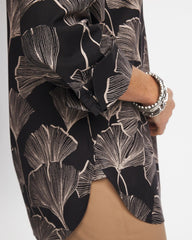 Chico's | No Iron™ Stretch Ginkgo Glory Shirt/ Black