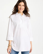 Chico's | No Iron™ Stretch Popover Tunic/ Optic White