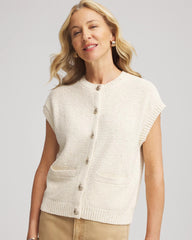 Chico's | Button-Up Sweater Vest/ Gold