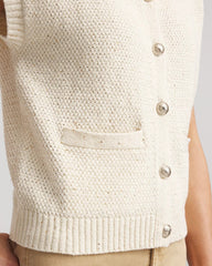 Chico's | Button-Up Sweater Vest/ Gold