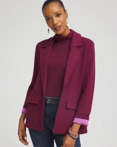 Chico's | Single-Breasted Sweater Blazer/ Deep Chianti