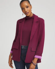 Chico's | Single-Breasted Sweater Blazer/ Deep Chianti
