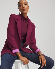 Chico's | Single-Breasted Sweater Blazer/ Deep Chianti