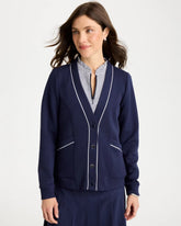 Chico's | Zenergy® Soft Pique Button-Down Cardigan/ Passport Blue