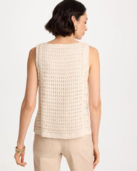 Chico's | Crochet Sequin Tank/ Neutral