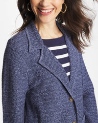 Chico's | Denim Inspired Textured Cardigan/ Medium Denim