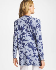 Chico's | Ella Floral Cardigan/ Blue