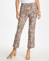 Chico's | Brigitte™ Animal Print Crop Flare Pants/ Pale Sand