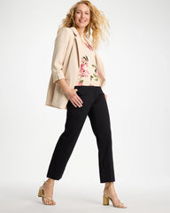 Chico's | High Hem Straight Crop Pants/ Black
