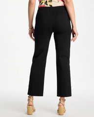 Chico's | High Hem Straight Crop Pants/ Black