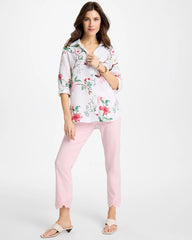Chico's | Embroidered Brigitte™ Slim Crop Pant/ Sweet Blossom