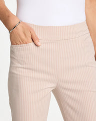 Chico's | Brigitte™ Slim Twill Stripe Neutral Crop/ Neutral