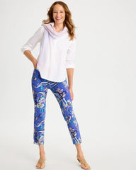 Chico's | Brigitte™ Slim Mae Paisley Crop Pant/ Amparo Blue