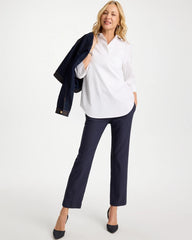 Chico's | Brigitte™ Straight Pinstripe Cropped Pants/ Navy