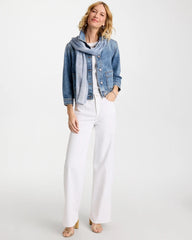 Chico's | Denim Cropped Trucker Jacket/ Sakura Indigo