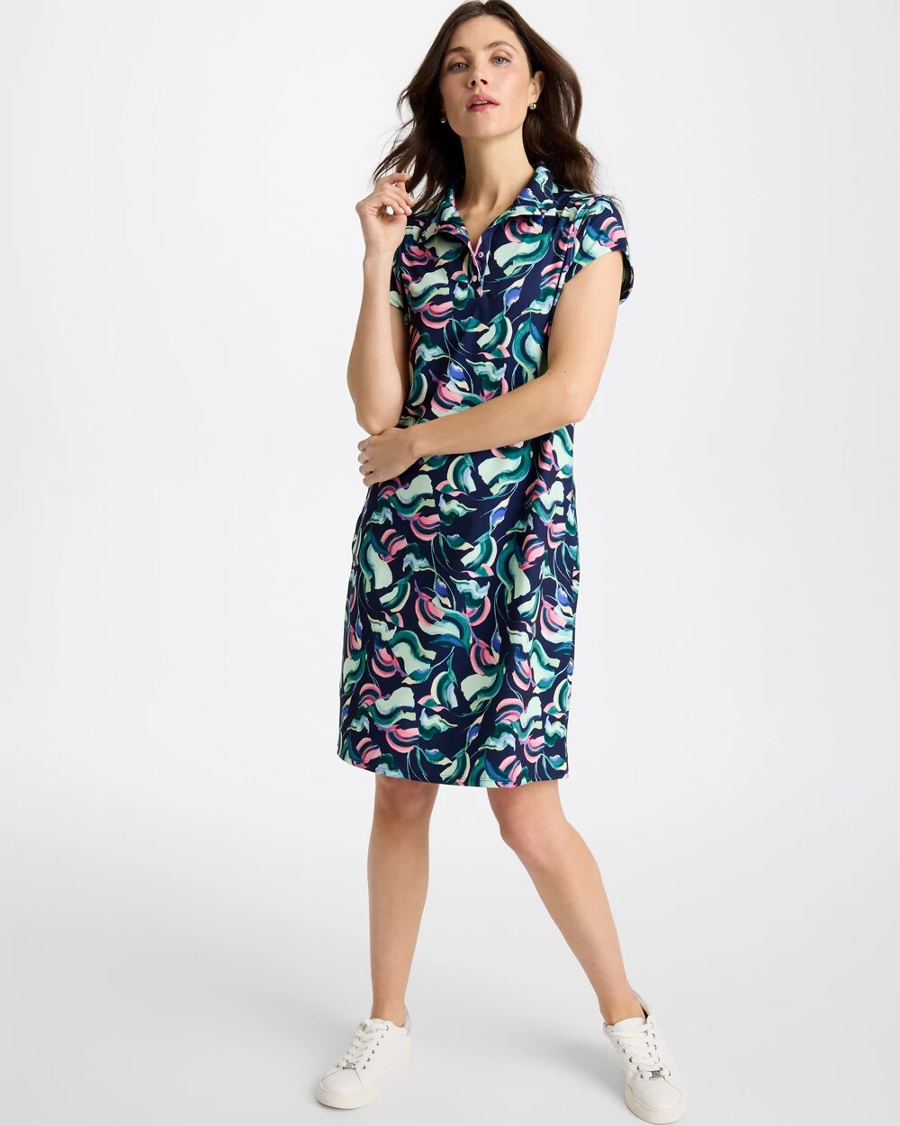 Chico's | Zenergy® UPF Blooms Polo Dress/ Blossom