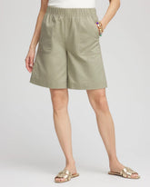 Chico's | Cotton-Linen Pull-On Utility Shorts/ Washed Sage