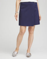 Chico's | Brigitte™ Pull-On Asymmetrical Wrap Skort/ Passport Blue