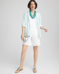Chico's | Brigitte™ Pull-On Scallop-Hem Shorts/ Alabaster