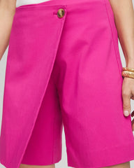 Chico's | Brigitte™ Pull-On Asymmetrical Wrap Skort/ Crushed Berries
