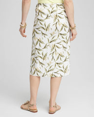 Chico's | Linen Midi Wrap Skirt/ Alabaster
