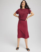Chico's | Zenergy® UPF Bungee-Hem Pull-On Skirt/ Russet Red