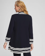 Chico's | Travelers™ Contrast Border Cardigan/ Travelers India Ink