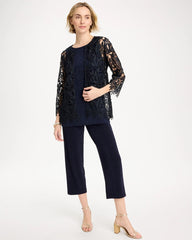 Chico's | Travelers™ Galloon Lace Jacket/ Travelers India Ink