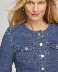Chico's | Quilted Denim Jacket/ Wilma Indigo