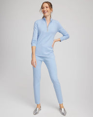 Chico's | Zenergy® Luxe Half-Zip Pullover Top/ Crystal Topaz