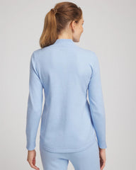 Chico's | Zenergy® Luxe Half-Zip Pullover Top/ Crystal Topaz