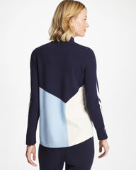 Chico's | Zenergy® Luxe Colorblock Half-Zip Pullover/ Crystal Topaz