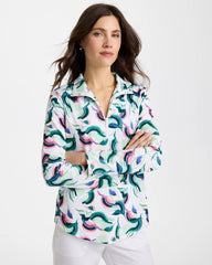 Chico's | Zenergy® UPF Blooms Mock Zip Polo/ Blossom