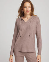Chico's | Zenergy® Luxe Rhinestone Sweater/ Taupe Heather