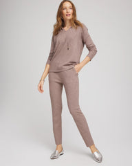 Chico's | Zenergy® Luxe Rhinestone Ankle Pants/ Taupe Heather