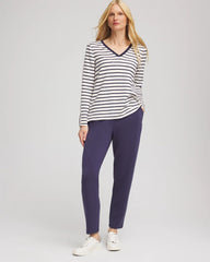 Chico's | Zenergy® Soft Striped Top/ Passport Blue