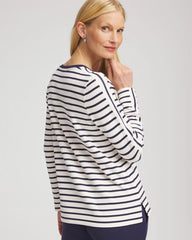 Chico's | Zenergy® Soft Striped Top/ Passport Blue