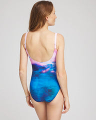 Chico's | Gottex Under The Sea Square Neck One Piece/ Multi Print