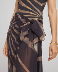 Chico's | Gottex Desert Queen Pareo/ Black/Brown