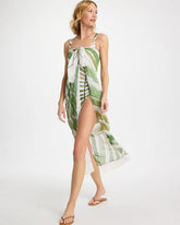 Chico's | Gottex Willow Pareo/ Green Print