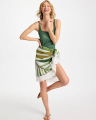 Chico's | Gottex Willow Pareo/ Green Print