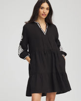 Chico's | Woven Embroidered Swim Cover-Up/ Black