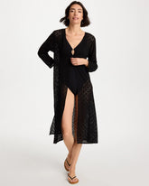 Chico's | Long Knit Swim Cover-Up/ Black